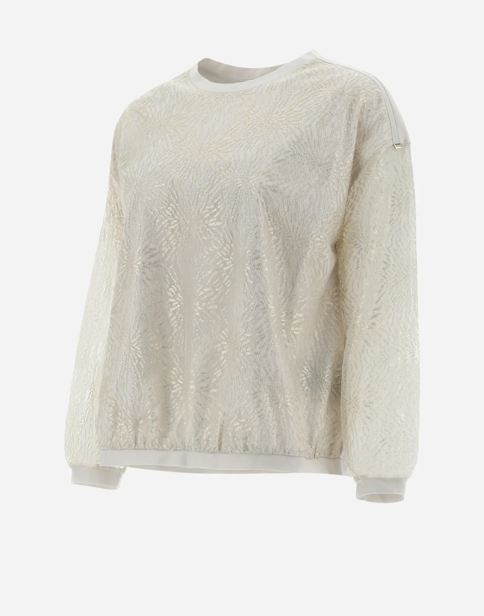 Herno T-Shirts-Resort T-Shirt Aus Chic Cotton Jersey & New Lace