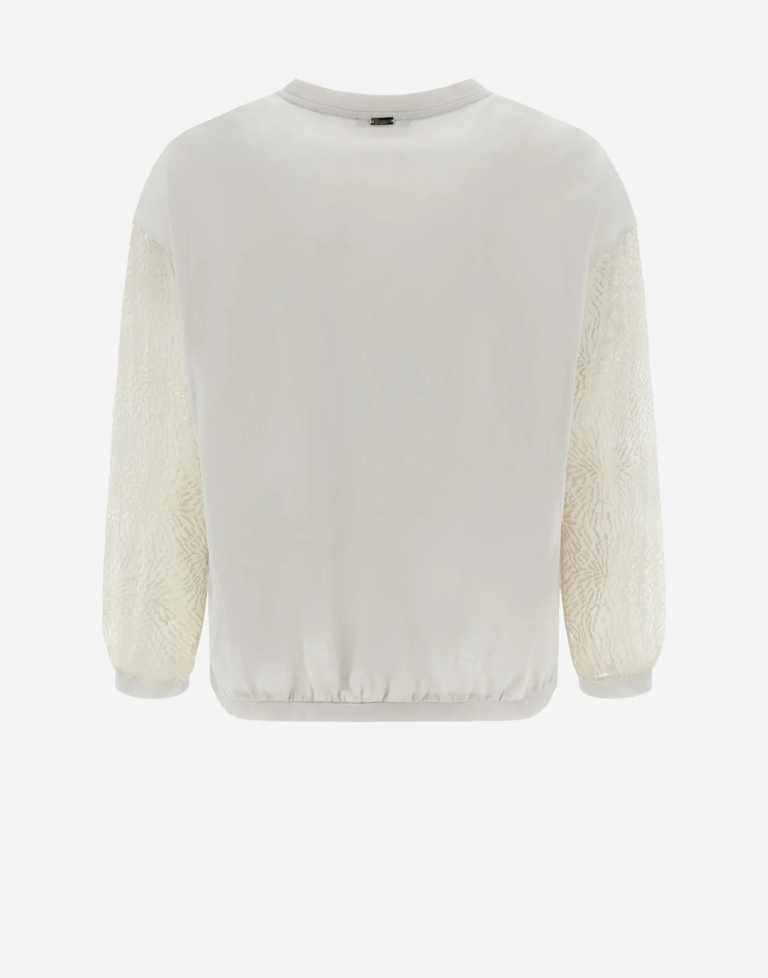 Herno T-Shirts-Resort T-Shirt Aus Chic Cotton Jersey & New Lace