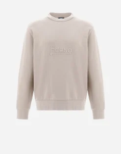 Herno Sweatshirts & Strickjacken-Sweatshirt Aus Cotton Sweater