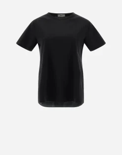 Herno T-Shirts-T-Shirt Aus Chic Cotton Jersey & New Techno Taft