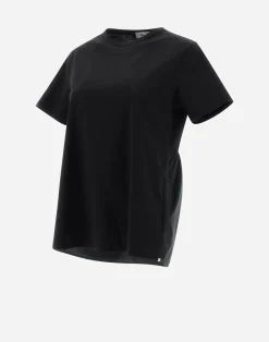 Herno T-Shirts-T-Shirt Aus Chic Cotton Jersey & New Techno Taft