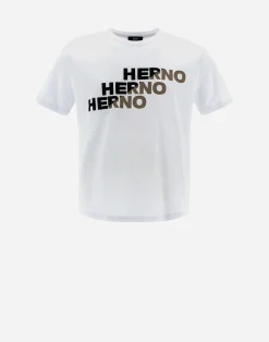 Herno T-Shirt & Polo-Shirts-T-Shirt Aus Compact Jersey