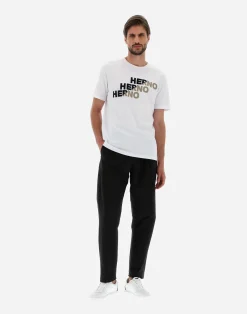 Herno T-Shirt & Polo-Shirts-T-Shirt Aus Compact Jersey