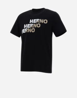 Herno T-Shirt & Polo-Shirts-T-Shirt Aus Compact Jersey