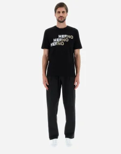 Herno T-Shirt & Polo-Shirts-T-Shirt Aus Compact Jersey