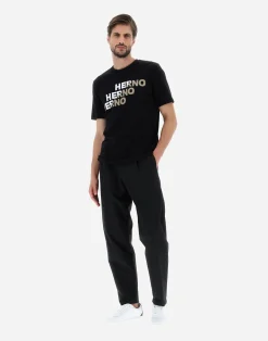 Herno T-Shirt & Polo-Shirts-T-Shirt Aus Compact Jersey