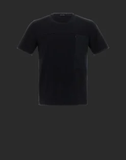 Herno T-Shirt & Polo-Shirts-T-Shirt Aus Compact Jersey Und Light Mesh