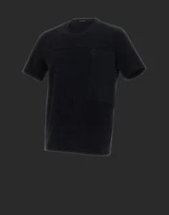 Herno T-Shirt & Polo-Shirts-T-Shirt Aus Compact Jersey Und Light Mesh