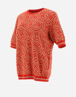 Herno T-Shirts-T-Shirt Aus Geometric Monogram Jacquard