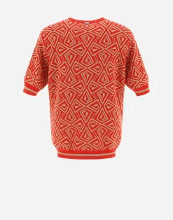 Herno T-Shirts-T-Shirt Aus Geometric Monogram Jacquard