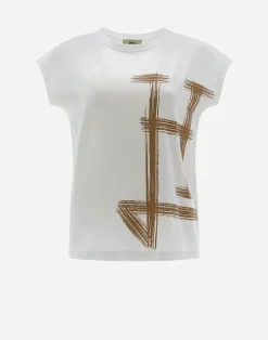 Herno T-Shirts-T-Shirt Aus Interlock-Jersey Mit Kimono-Armeln