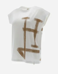 Herno T-Shirts-T-Shirt Aus Interlock-Jersey Mit Kimono-Armeln