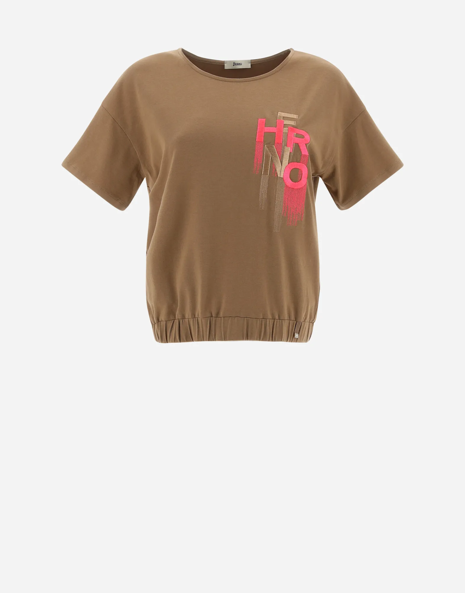Herno T-Shirts-T-Shirt Aus Interlock-Jersey Mit Stickerei