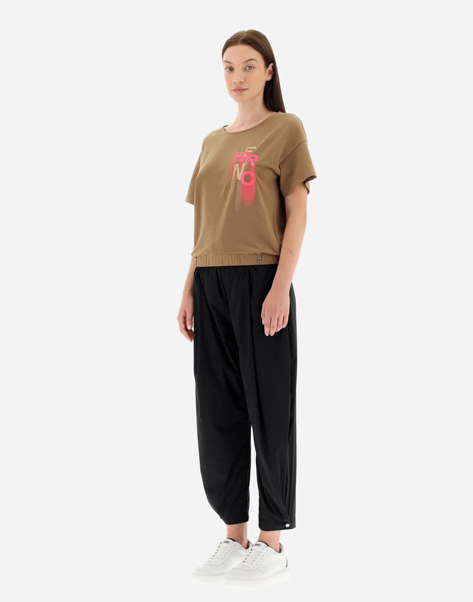 Herno T-Shirts-T-Shirt Aus Interlock-Jersey Mit Stickerei