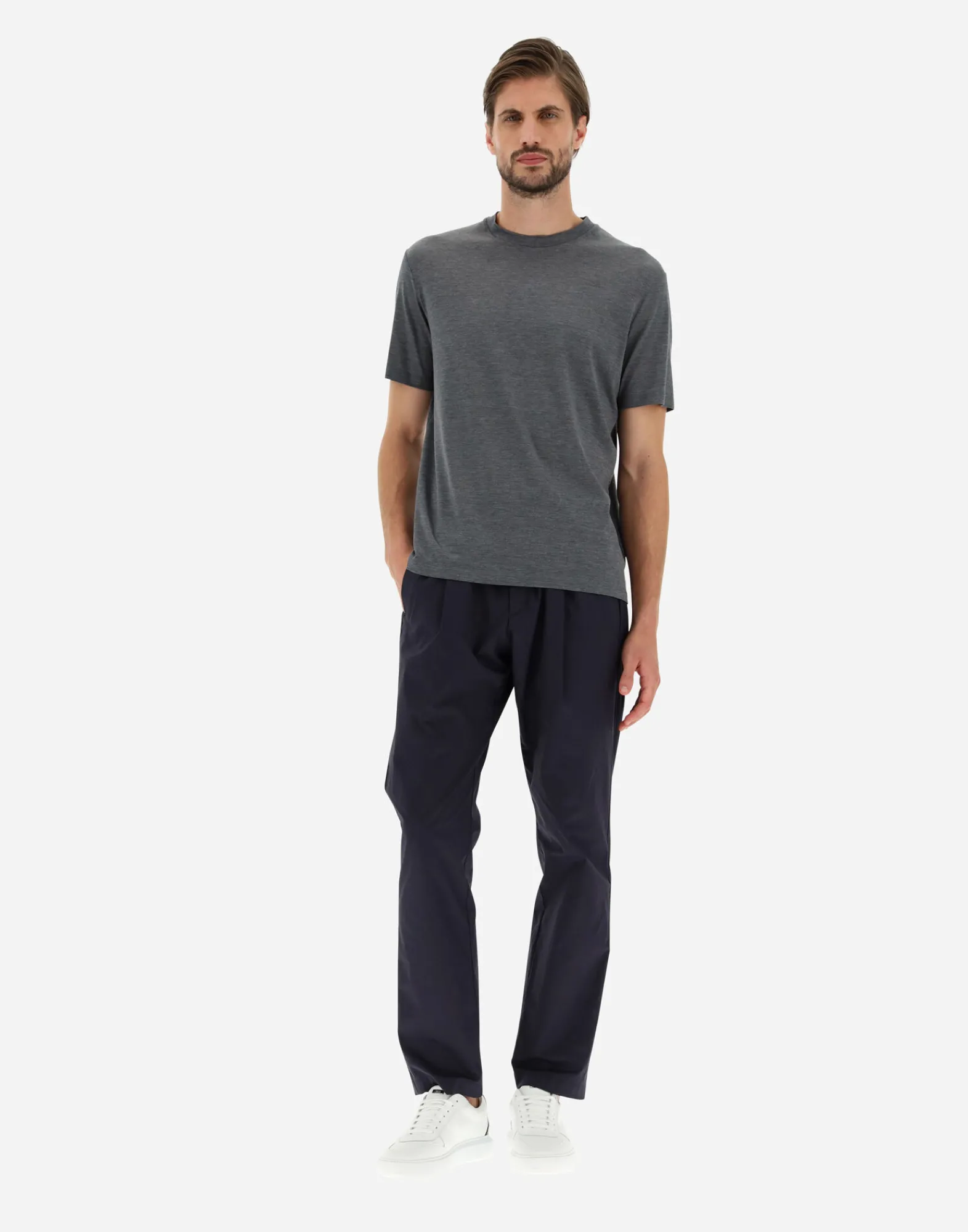 Herno T-Shirt & Polo-Shirts-T-Shirt Aus Seidenjersey