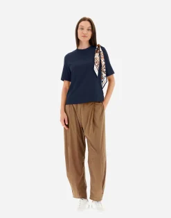 Herno T-Shirts-T-Shirt Aus Superfine Cotton Stretch Mit Bubble Schal