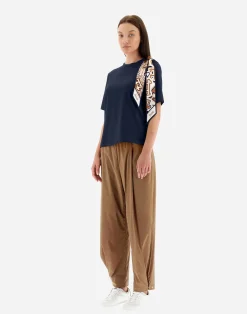 Herno T-Shirts-T-Shirt Aus Superfine Cotton Stretch Mit Bubble Schal