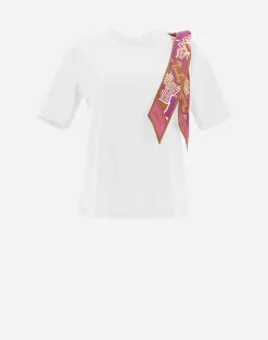 Herno T-Shirts-T-Shirt Aus Superfine Cotton Stretch Mit Bubble Schal