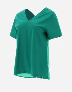 Herno T-Shirts-T-Shirt Mit V-Ausschnitt Aus Chic Cotton Jersey & New Techno Taft