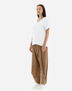 Herno T-Shirts-T-Shirt Mit V-Ausschnitt Aus Chic Cotton Jersey & New Techno Taft