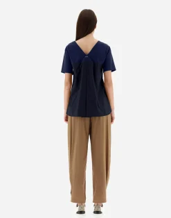 Herno T-Shirts-T-Shirt Mit V-Ausschnitt Aus Chic Cotton Jersey & New Techno Taft