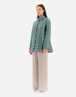 Herno Lange Daunenjacken-Wendbare A-Shape Aus Nylon Ultralight