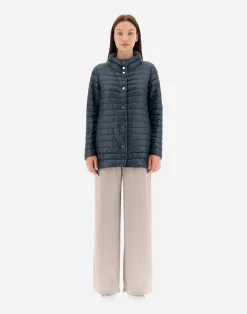 Herno Lange Daunenjacken-Wendbare A-Shape Aus Nylon Ultralight