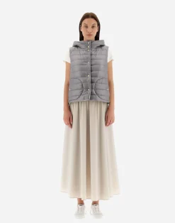 Herno Kurze Daunenjacken-Wendbare Weste Aus Nuage & Nylon Ultralight