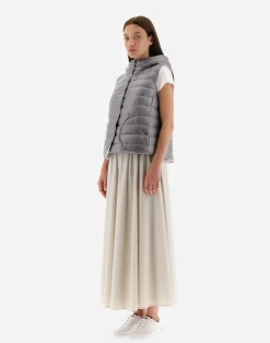Herno Kurze Daunenjacken-Wendbare Weste Aus Nuage & Nylon Ultralight