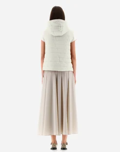 Herno Kurze Daunenjacken-Wendbare Weste Aus Nuage & Nylon Ultralight