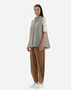 Herno Lange Daunenjacken-Wendbare, Zweifarbige Weste Aus Nylon Ultralight