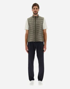 Herno Kurze Daunenjacken-Wendbare, Zweifarbige Weste Aus Nylon Ultralight