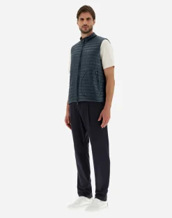 Herno Kurze Daunenjacken-Wendbare, Zweifarbige Weste Aus Nylon Ultralight