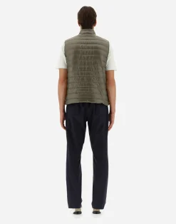 Herno Kurze Daunenjacken-Wendbare, Zweifarbige Weste Aus Nylon Ultralight