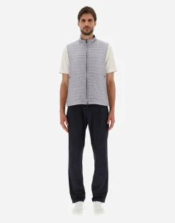 Herno Kurze Daunenjacken-Wendbare, Zweifarbige Weste Aus Nylon Ultralight