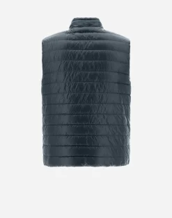 Herno Kurze Daunenjacken-Wendbare, Zweifarbige Weste Aus Nylon Ultralight