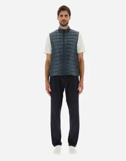 Herno Kurze Daunenjacken-Wendbare, Zweifarbige Weste Aus Nylon Ultralight