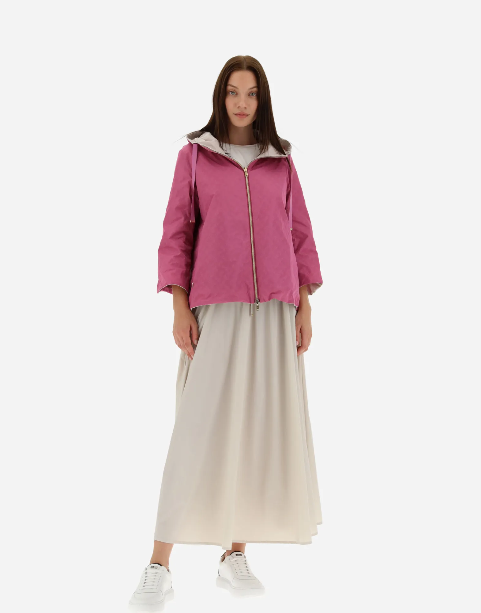 Herno Capes-Wendbares Cape Aus Monogram Taft
