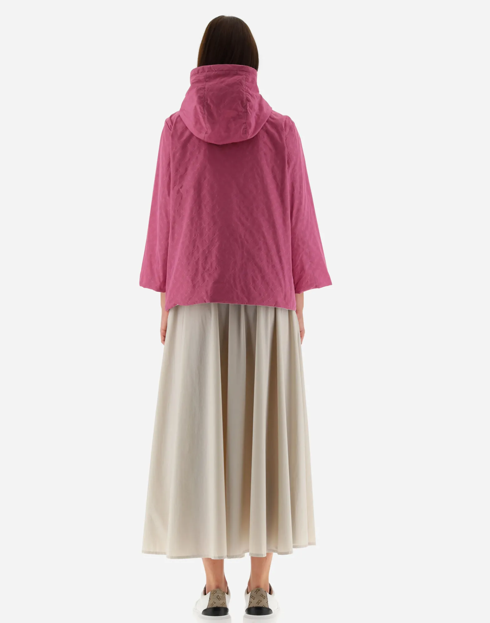 Herno Capes-Wendbares Cape Aus Monogram Taft