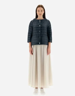 Herno Kurze Daunenjacken-Wendbares Cape Aus Nylon Ultralight