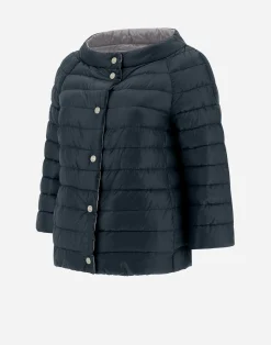 Herno Kurze Daunenjacken-Wendbares Cape Aus Nylon Ultralight