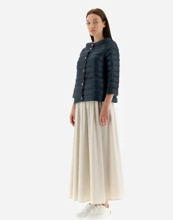 Herno Kurze Daunenjacken-Wendbares Cape Aus Nylon Ultralight