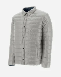 Herno Kurze Daunenjacken-Wendbares, Zweifarbiges Hemd Aus Nylon Ultralight