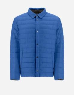 Herno Kurze Daunenjacken-Wendbares, Zweifarbiges Hemd Aus Nylon Ultralight