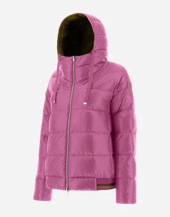 Herno Kurze Daunenjacken-Wende-Bomberjacke Aus Nylon Ultralight Und New Techno Taft
