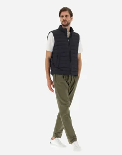 Herno Kurze Daunenjacken-Weste Aus Nuage Mit Details Aus Monogram