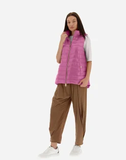 Herno Lange Daunenjacken-Weste Aus Nylon Ultralight & New Techno Taft