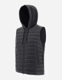 Herno Kurze Daunenjacken-Weste Aus Nylon Ultralight & Fleece