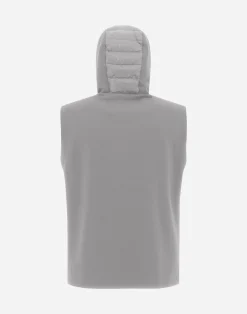 Herno Kurze Daunenjacken-Weste Aus Nylon Ultralight & Fleece