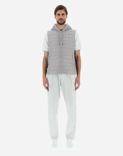Herno Kurze Daunenjacken-Weste Aus Nylon Ultralight & Fleece